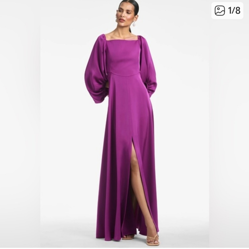 SACHIN & BABI Bryant Gown Dress Full Length Formal Sparkling Grape Size 2 NWT